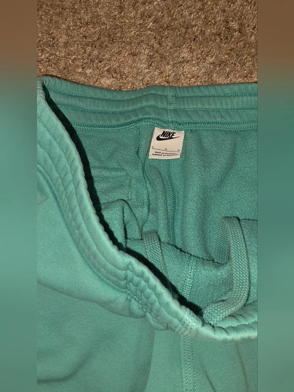 Nike Sportswear Club Fleece Men's Joggers Teal Sweatpants Size Large